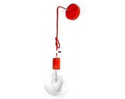 Lampa loft nowoczesny kinkiet kolorowe kable w oplocie czerwonym