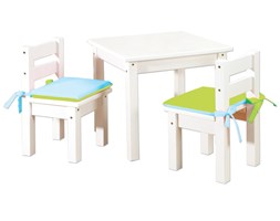 Dziecięcy stolik z krzesełkami z litego drewna Space - set