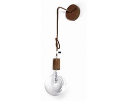 Lampa loft nowoczesny kinkiet kolorowe kable w oplocie brązowym