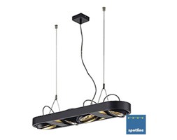 AIXLIGHT R LONG QRB111 wisząca, okrągła, czarny, 4xG53, max. 4x50W 159070