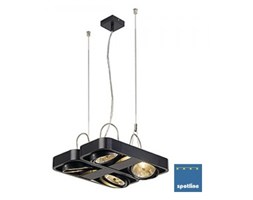 AIXLIGHT R2 SQUARE QRB111 lampa wisząca, półokrągła, czarny, 4xG53, max. 4x50W 159060