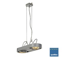 AIXLIGHT R DUO QRB111 wisząca, okrągła, srebrnoszary, QRB111, max. 2x 50W 159024