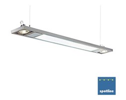 AIXLIGHT OFFICE wisząca, srebrnoszary, 2x GU10, max. 75W, 2x G13, max. 154332