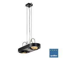 AIXLIGHT R DUO QRB111 wisząca, okrągła, czarny, QRB111, max. 2x 50W 159020
