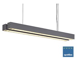 RIFFA wisząca, PD-102, srebrnoszary, 2x T5, 2x 54W, ściemniana 158314
