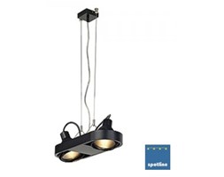 AIXLIGHT R DUO HQI111 wisząca, okrągła, czarny, G12, 2x70W, odbyłśnik 159040