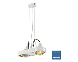 AIXLIGHT R DUO HQI111 wisząca, okrągła, biały, G12, 2x70W, odbyłśnik 159041
