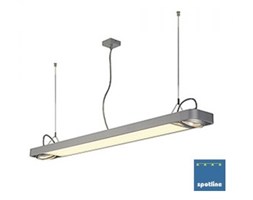 AIXLIGHT R2 OFFICE T5 54W wisząca, srebrnoszary, 2xT5 54W + 2xES111 max. 75W 159124