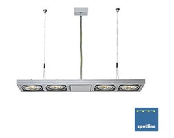 AIXLIGHT LONG QRB111 wisząca, srebrnoszary, 4x G53, max. 50W 154202
