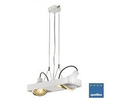AIXLIGHT R2 DUO HQI111 wisząca, półokrągła, biały, 2xG12, 2x70W, odbyłśnik 159051