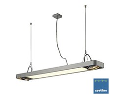 AIXLIGHT R2 Office T5 39W wisząca, srebrnoszary, 2xT5 39W + 2xGU10 max.75W 159104