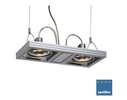 AIXLIGHT DUO ES111 wisząca, srebrnoszary, 2x GU10, max. 75W 154352