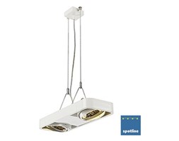 AIXLIGHT R2 DUO QRB111 wisząca, półokrągła, biały, QRB111, max. 2x 50W 159031