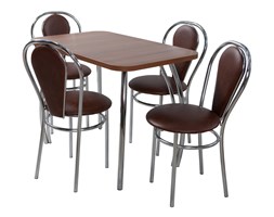 Zestaw kuchenny stół prostokąt noga prosta Dacota 100 x 65 cm + 2 krzesła Tulipan Plus