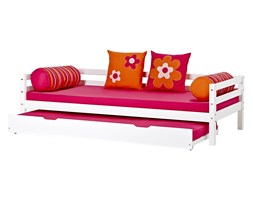 Łóżko dziecięce z litego drewna z dodatkową leżanką Flower Power-XXL-A1-1