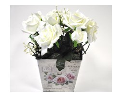 Square bucket with flower ornaments ALUBUCK