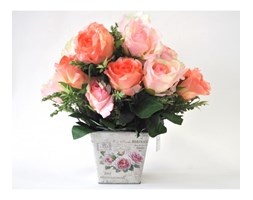 Small square bucket with flower ornaments ALUBUCKS