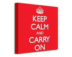 Keep Calm and Carry On (Red) - Obraz na płótnie