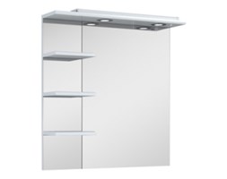 Elita Lustro z panelem i półkami, 70 cm, kolor biały, 974732