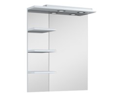 Elita Lustro z panelem i półkami, 60 cm, kolor biały, 974731