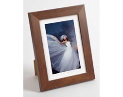 Foto ramka na zdjęcie z passepartout białym L25 ciemny brąz 21x29.7 cm
