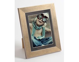 Foto ramka na zdjęcie z passepartout czarnym L25 miedź ze srebrem 10x15 cm