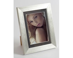Foto ramka na zdjęcie z passepartout czarnym L25 srebrny szczotkowany 21x29.7 cm