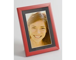 Foto ramka na zdjęcie z czarnym passepartout czerwona 30x40 cm