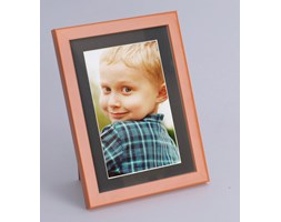 Foto ramka na zdjęcie z czarnym passepartout pomarańczowa 30x40 cm