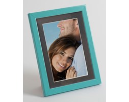 Foto ramka na zdjęcie z czarnym passepartout turkusowe morze 21x29.7 cm