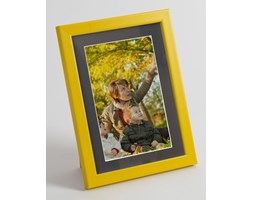 Foto ramka na zdjęcie z czarnym passepartout żółty 30x40 cm