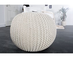 INTERIOR SPACE :: Puf Knitted Ball - biały ?50cm
