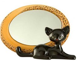 Lustro Leopard Kitty Lustro 17cm Kitty de Luxe Goebel 66-800-19-4