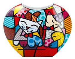 Wazon Happy Cat Snob Dog 17.5cm Romero Britto Goebel 66-450-54-5