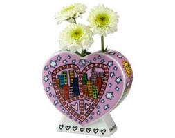 Wazon Peace And Love in My City 8.5cm James Rizzi Goebel 26-100-38-8