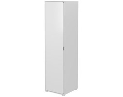 Wysoka szafa CABBY z 1 drzwiami,4 półkami. 202,5x51x56,5, biały MDF