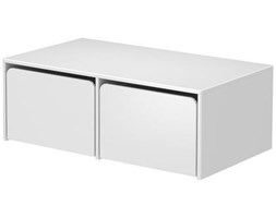 Niski moduł CABBY z 2 pojemnikami na kółkach.Wym:36x101x56,5 MDF