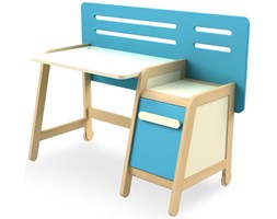 Biurko dziecięcie z kontenerkiem SIMPLE - Niebieski