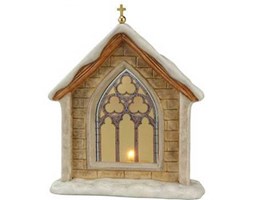 Świecznik Snowcovered Chapel 17cm Goebel 66-871-38-5