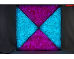 KINKIET z KRYSZTAŁÓW SOLI 40x40 cm LED RGB z PILOTEM SK89