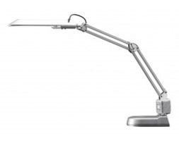 Lampa biurkowa ecostar srebrna szwajcarskiej marki HANSA