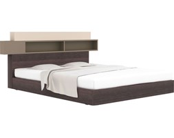 Łóżko ze szczytem z półkami Hifi