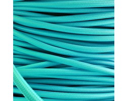 Kabel w tekstylnym oplocie turkusowy