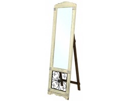 Lustro stojące z drewnianą postarzaną ramą 165x45