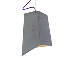 Lampa betonowa loft kolorowe kable fioletowa