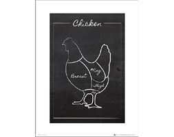 Chicken Chalk Portrait - art print