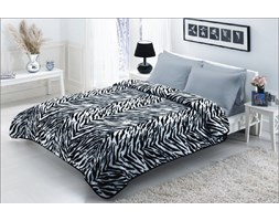 Koc akrylowy Royal 150x200 Zebra Biały + Czarny 4027