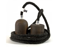 Lampa styl skandynawski naturalna wełna czarna 2,5m