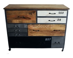 KOMODA DREWNO METAL PLAY GREY 4