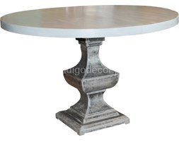 STÓŁ OKRĄGŁY NA METALOWEJ NODZE 123 CM